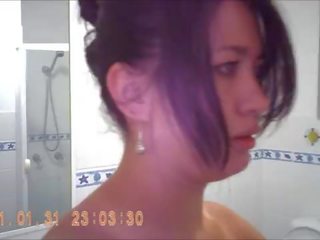 Lassie in shower
