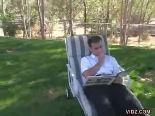 Lustful Jamie Brooks enjoys outside fuck