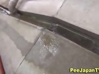 Smashing Asian Girls Peeing In Alley