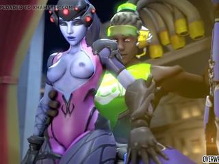 Enticing overwatch heroes เป่า ควย และ ได้รับ ระยำ