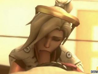 เหนือกว่า mercy จาก overwatch ได้รับ ไปยัง ดูด บน ใหญ่ ลึงค์ อย่างดี